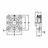 Ami Bearings SINGLE ROW BALL BEARING - 2-11/16 HEAVY ECCENTRIC COLL 4-BOLT FLANGE UGCJO314-43